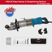 16-28mm Portable Rebar Bender And Straightening Machine 1250W HRB-28